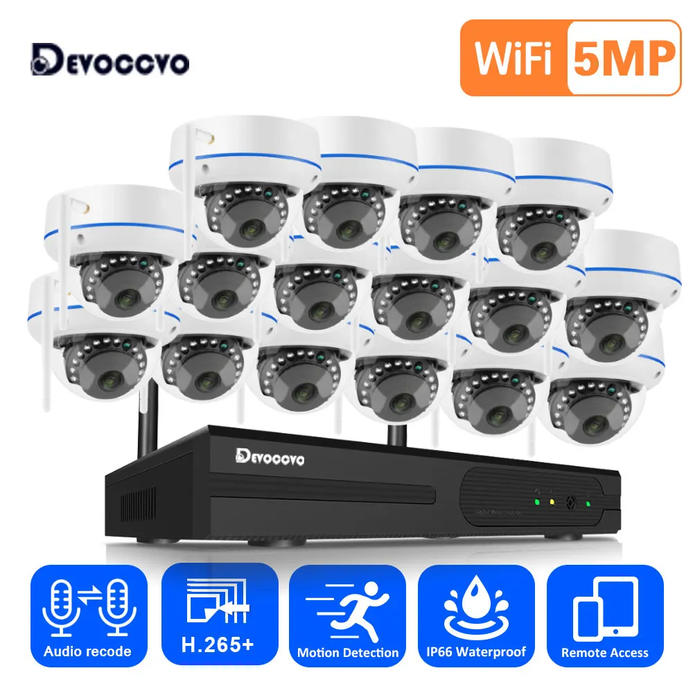 Home Security Systems With Cameras - 5MP Wifi IP Camera Security System