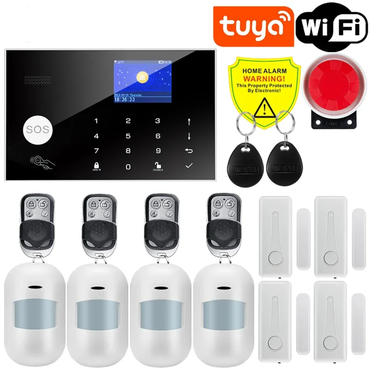 Home Security Zones - Tuya Wireless WIFI GSM Home Burglar