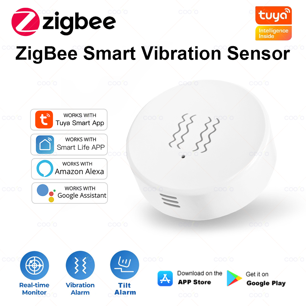 Home Security Alarm - ZigBee Tuya Smart Vibration Sensor Real