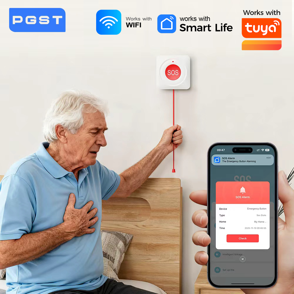 Home Security Gadgets - WIFI Zigbee Buttontons SOS Push-button Work