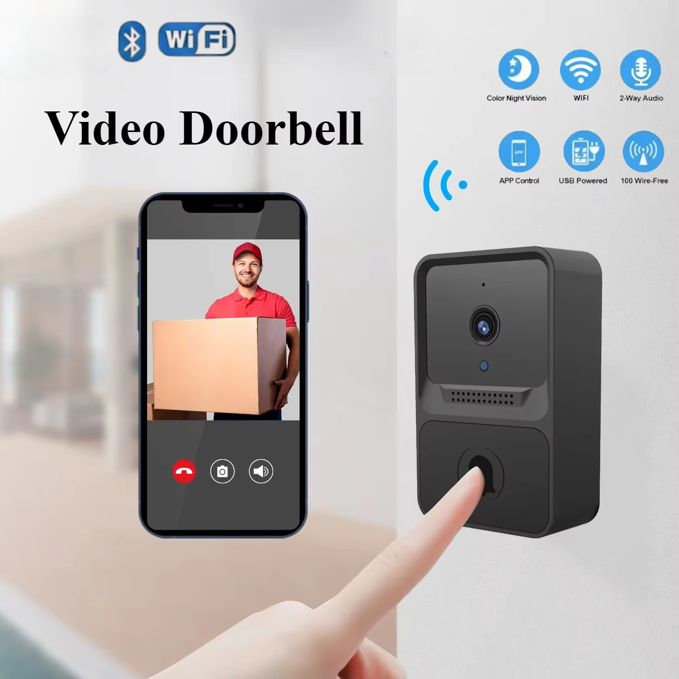 Wireless Doorbell Camera Wifi  – Home Security Ring Camera recenzja i cena