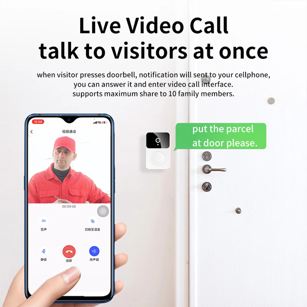 Smart Wireless Doorbell Camera – Home Security Ring Camera recenzja i cena