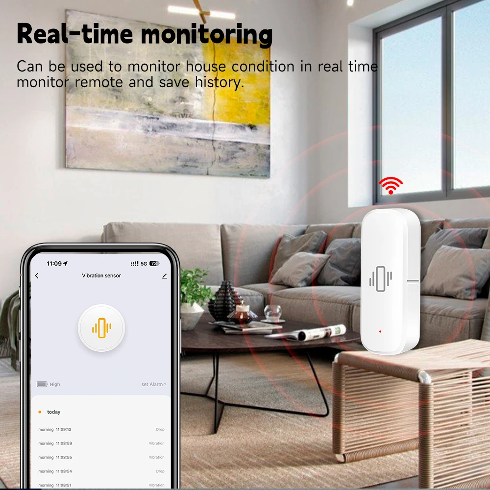 WiFi/Zigbee Smart Vibration Se – Home Security Alarm recenzja i cena