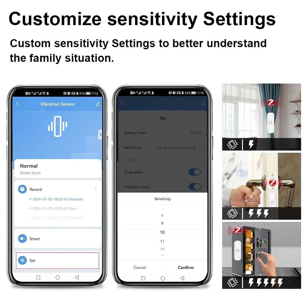 Smart ZigBee Vibration Sensor  – Home Security Device recenzja i cena