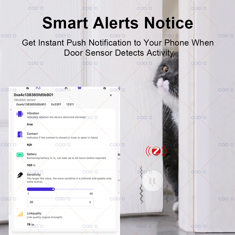 ZigBee 3.0 Vibration Sensor Re – Home Security Alarm recenzja i cena