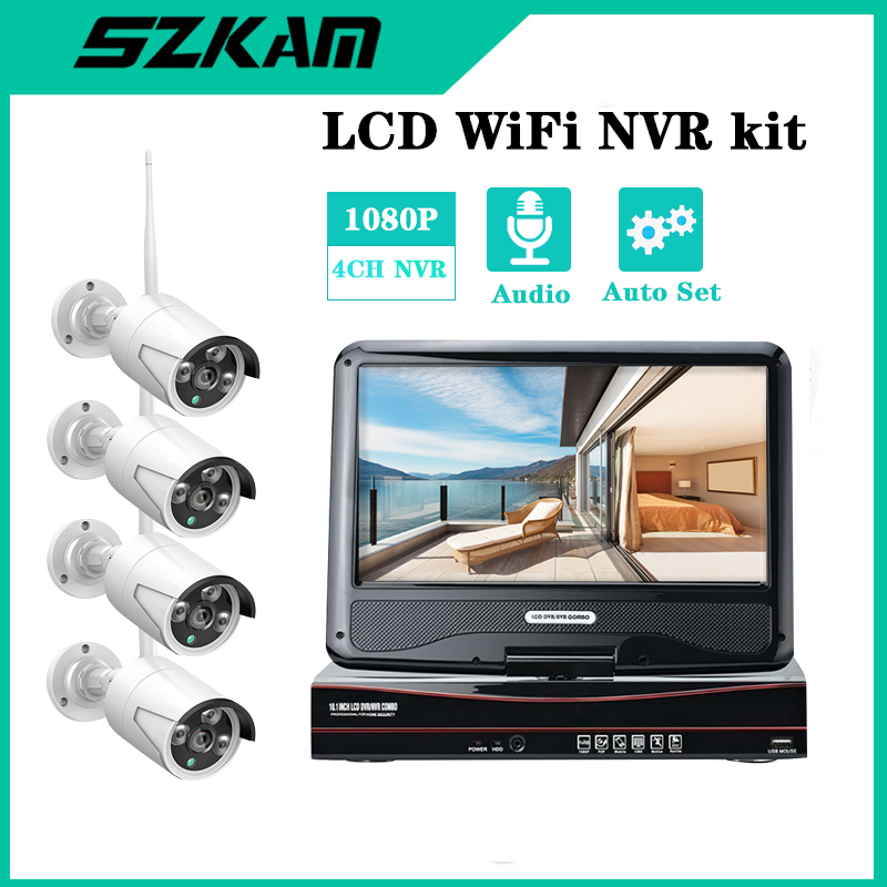 Wireless 4CH Nvr Kit 10' LCD S – Home Security Systems With Cameras recenzja i cena