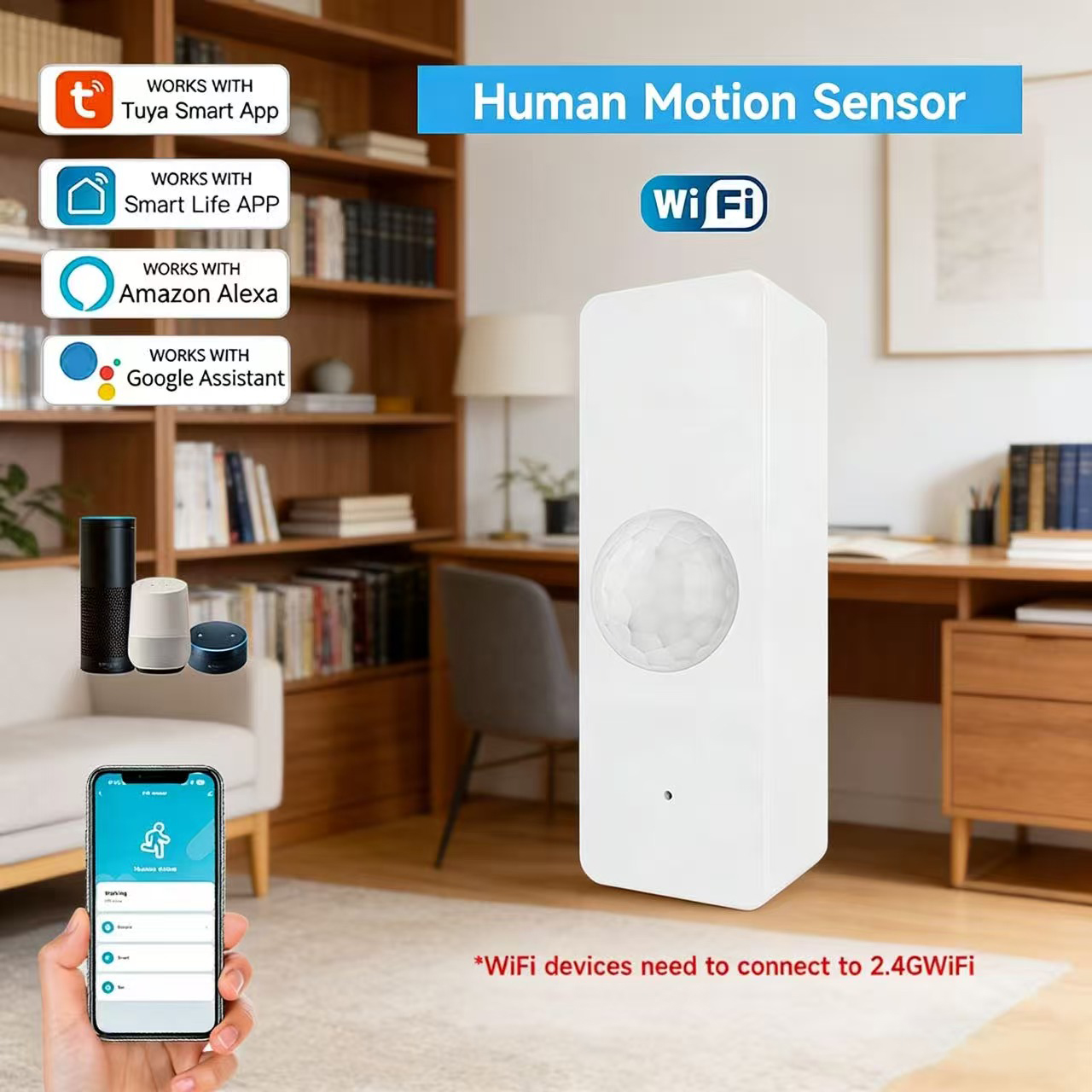 WiFi Smart PIR Motion Sensor T – Home Security Alarm recenzja i cena