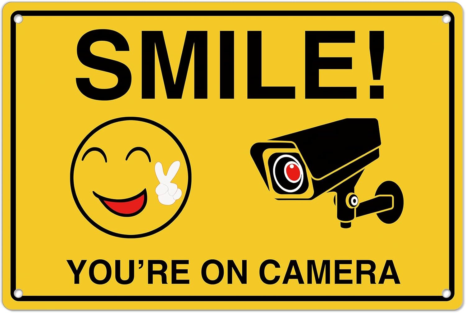 Smile Youre On Camera Signs ;  – Home Security Technician recenzja i cena