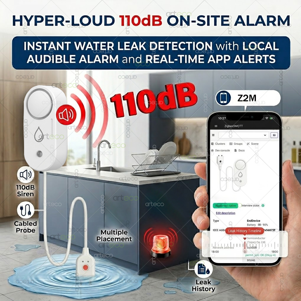 Zigbee Water Leak Detector Sma – Home Security Gadgets recenzja i cena