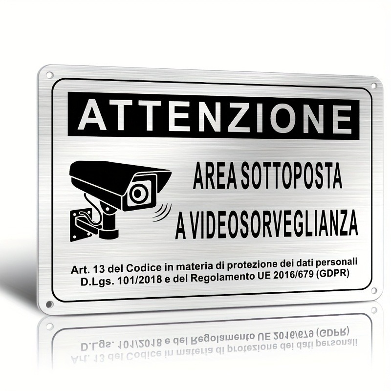 Italian Security Sign 20X30cm  – Home Security Camera recenzja i cena