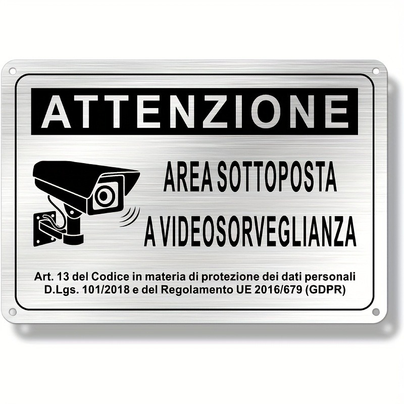Italian Security Sign 20X30cm  – Home Security Camera recenzja i cena